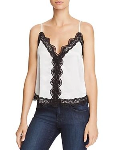 Shop Cami Nyc Knox Lace-trimmed Silk Camisole Top In White