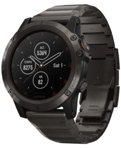 Shop Garmin Unisex Fenix 5x Plus Gray Silicone Strap Smart Watch 51mm