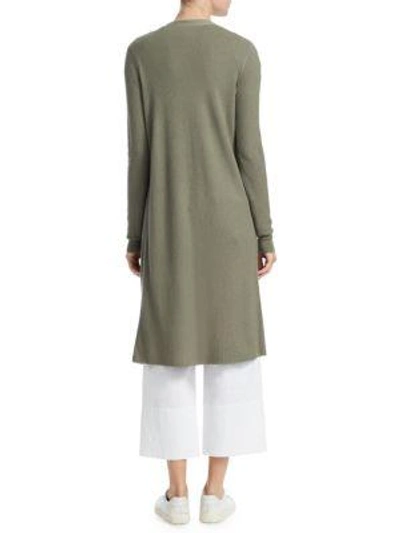 Shop Theory Long Cashmere Cardigan In Light Heather Beige
