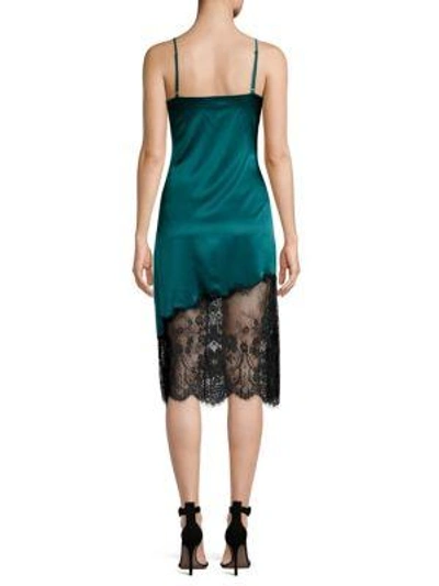 Shop Cami Nyc Selena Stretch Silk & Lace Slip Dress In Black