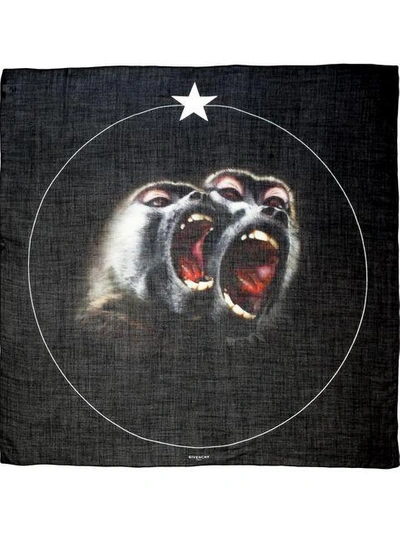 Givenchy Monkey Brothers Scarf - Black In Black
