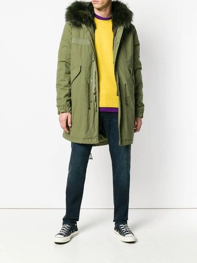 Shop Mr & Mrs Italy Loose Fitted Parka Coat - Green