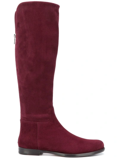 Shop Unützer Knee High Boots In Red