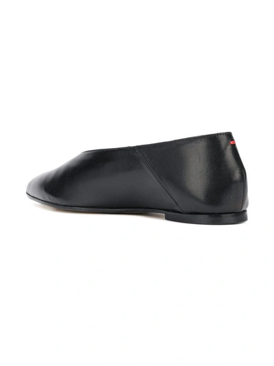 Shop Aeyde Flat Pointed Ballerina Shoes - Black