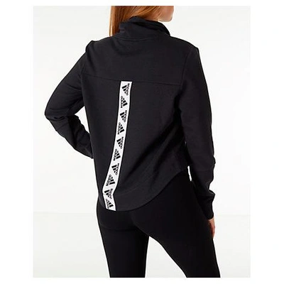 Shop Adidas Originals Women's Turtleneck Crop Fleece Sweatshirt, Black