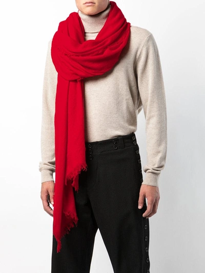 Shop Ann Demeulemeester Cashmere Scarf - Red