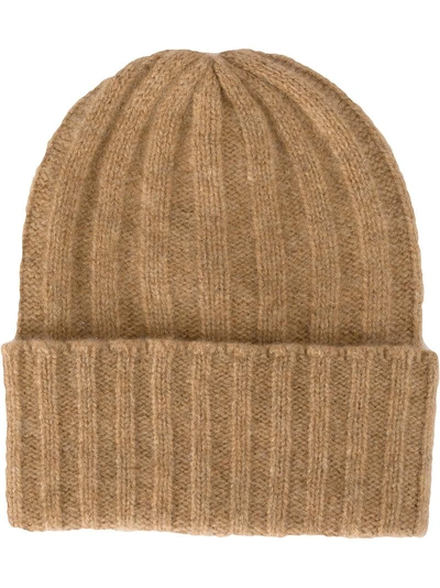 Shop The Elder Statesman Knit Cap In Brown