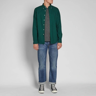 Shop Polo Ralph Lauren Slim Fit Garment Dyed Button Down Shirt In Green