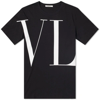 Shop Valentino Vltn Oversized Print Tee In Black