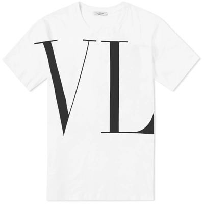 Shop Valentino Vltn Oversized Print Tee In White