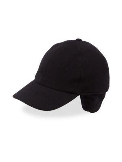 Shop Saks Fifth Avenue Collection Baseball Hat With Ear Flaps In Black