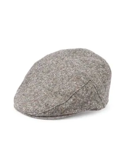 Shop Saks Fifth Avenue Collection Tweed Ivy Cap With Ear Flaps In Grey
