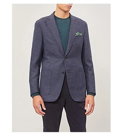 Shop Richard James Tailored-fit Wool Jacket In Blue