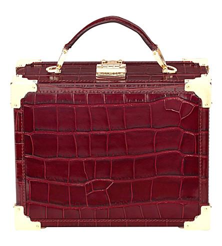 burgundy mock croc bag