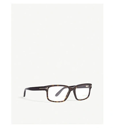 Shop Tom Ford Men's Black Tf5313 Square-frame Glasses