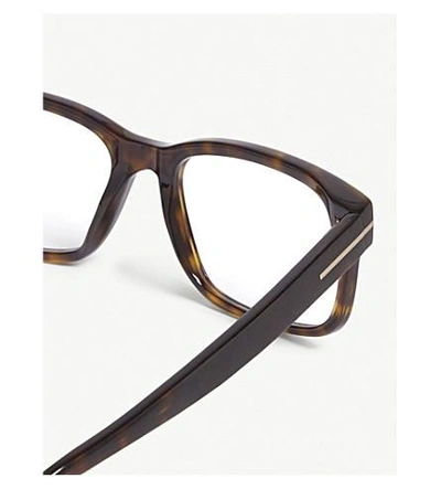 Shop Tom Ford Men's Black Tf5313 Square-frame Glasses