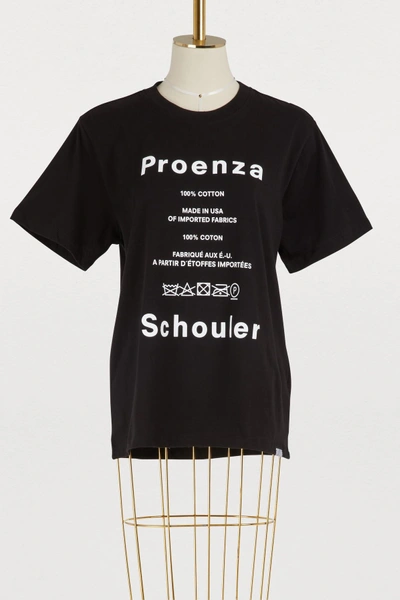 Shop Proenza Schouler Printed T-shirt In 21230 Black/white Care Label