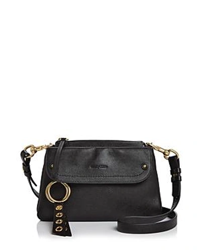 Shop See By Chloé See By Chloe Phill Leather Crossbody In Black/gold