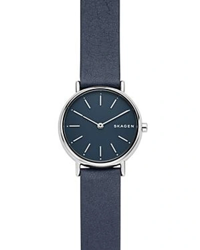 Shop Skagen Signature Slim Watch, 30mm In Blue