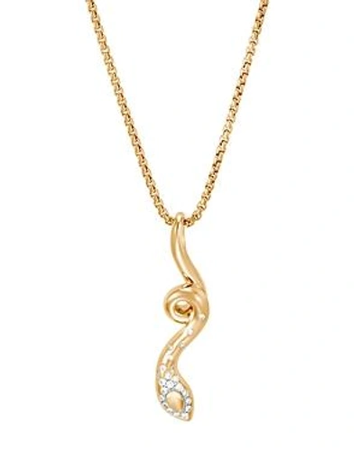 Shop John Hardy 18k Yellow Gold Legends Cobra Diamond Pave Pendant Necklace, 16 - 100% Exclusive In White/gold