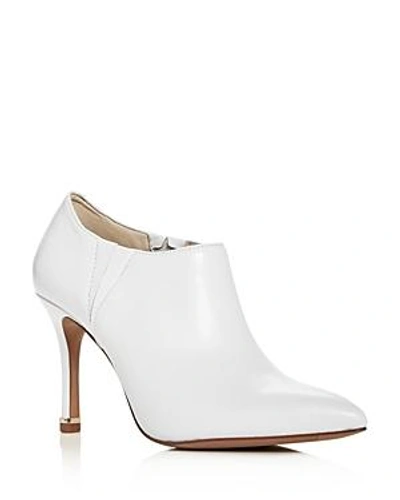 Shop Kenneth Cole Women's Magella Leather High-heel Booties In White