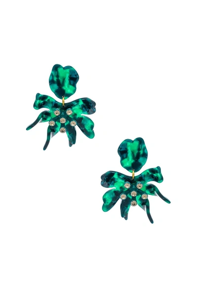 Shop Lele Sadoughi Daffodil Earrings In Green. In Emerald