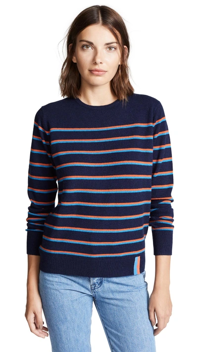 Shop Kule The Samara Sweater In Navy/blue/poppy