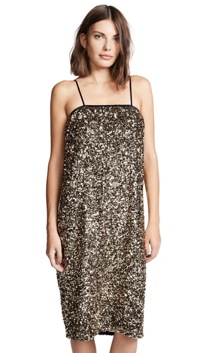 Shop Loyd/ford Sequin Cami Dress In Gold