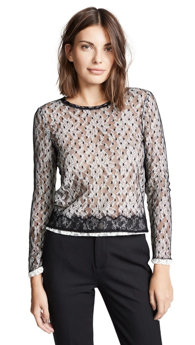 Shop Loyd/ford Multi Layer Dot Mesh Top In Black