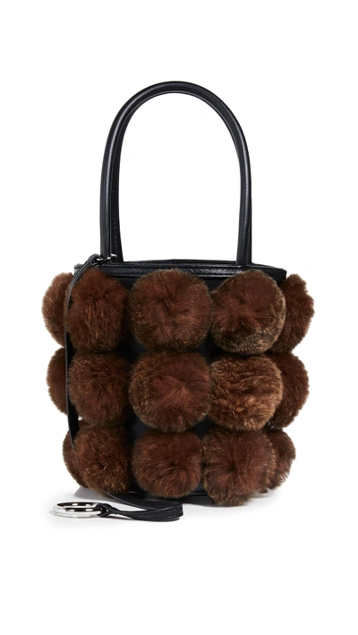 Shop Alexander Wang Roxy Cage Mini Bucket Bag In Racoon