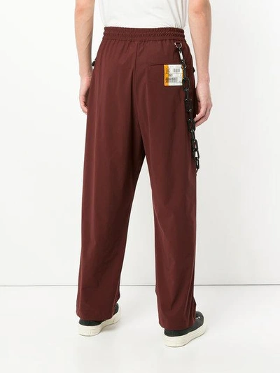 Shop Miharayasuhiro Maison Mihara Yasuhiro Wide-leg Trousers - Red