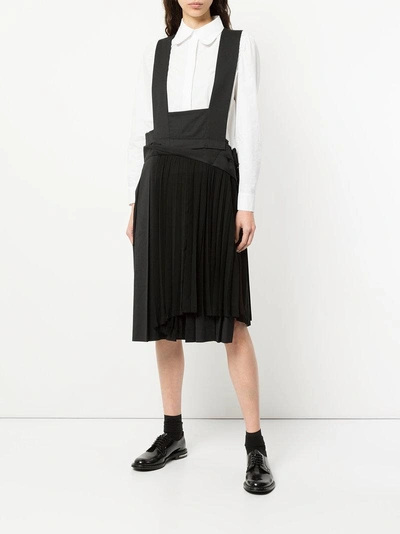 Pre-owned Comme Des Garçons Deconstructed Pinafore In Black