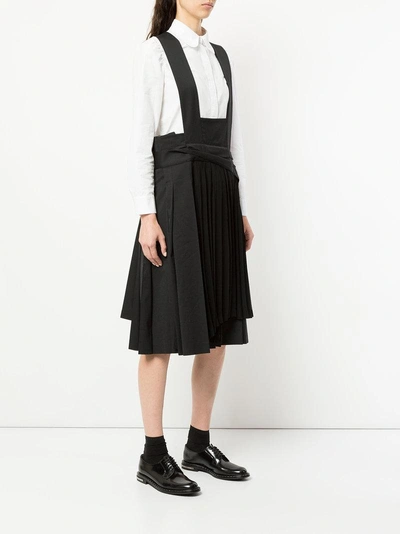 Pre-owned Comme Des Garçons Deconstructed Pinafore In Black