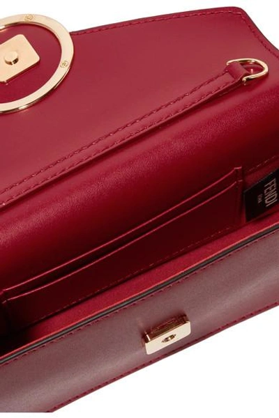 Shop Fendi Leather Belt Bag In Red