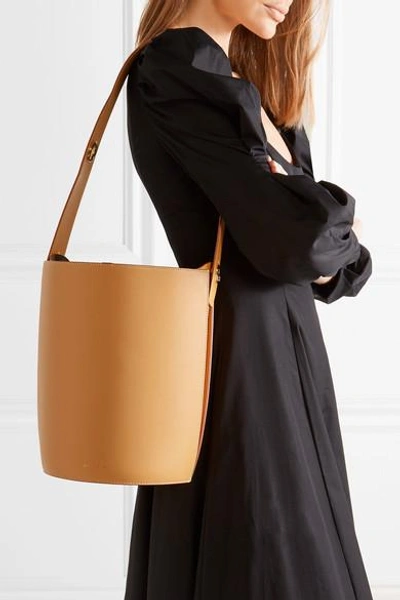 Shop Danse Lente Lorna Mini Leather Tote In Saffron