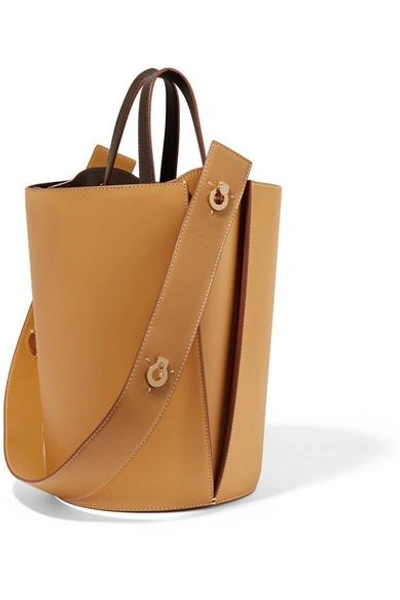 Shop Danse Lente Lorna Mini Leather Tote In Saffron