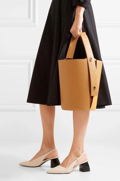 Shop Danse Lente Lorna Mini Leather Tote In Saffron