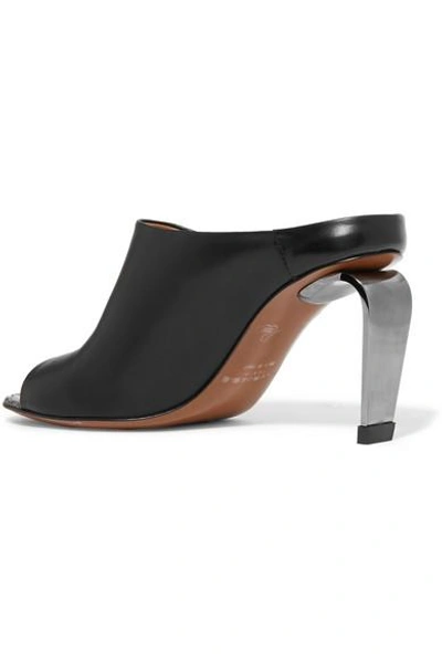 Shop Clergerie Maevaw Leather Mules In Black