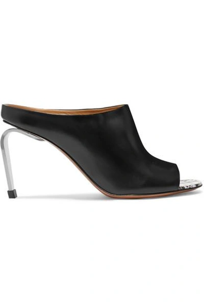 Shop Clergerie Maevaw Leather Mules In Black