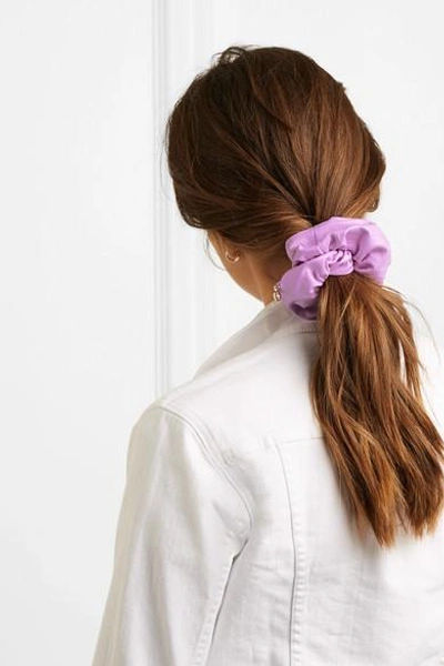 Shop Lelet Ny Patent-leather Hair Tie In Purple