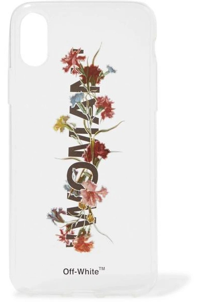 Off-white Floral-print Acrylic Iphone X Case In Clear | ModeSens