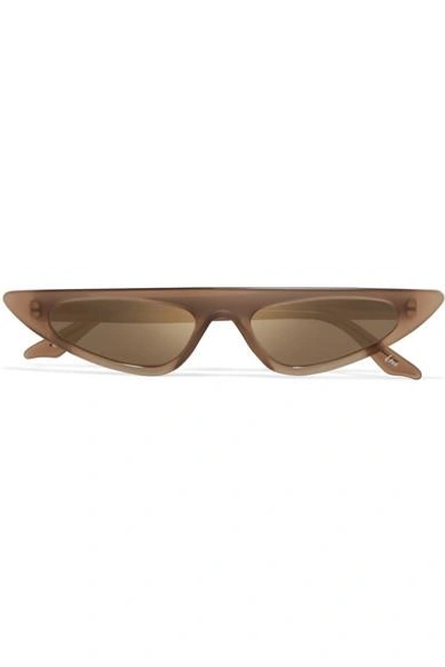 Shop Andy Wolf Florence Cat-eye Acetate Mirrored Sunglasses In Gold