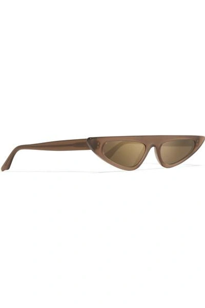 Shop Andy Wolf Florence Cat-eye Acetate Mirrored Sunglasses In Gold