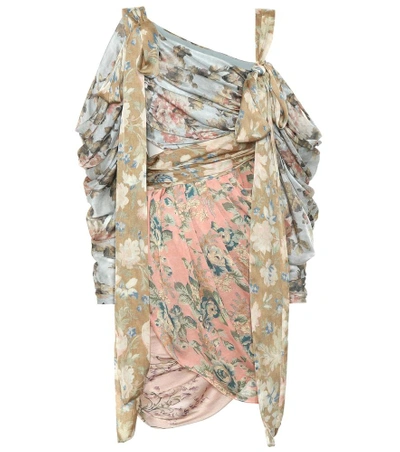 Shop Zimmermann Unbridled Elixer Silk Dress In Multicoloured