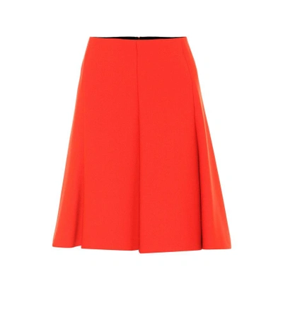 Shop Dorothee Schumacher Wool-blend Skirt In Orange
