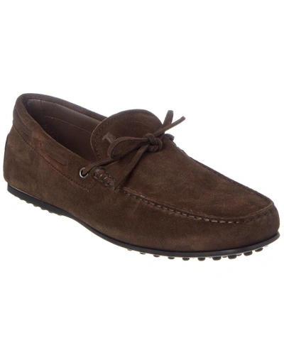 Shop Tod's City Gommino Suede Loafer In Nocolor