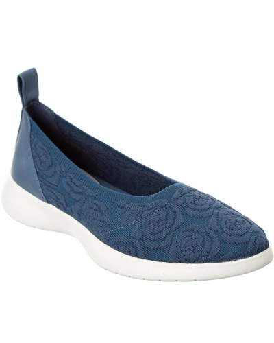 Shop Taryn Rose Daisy Knit Flat In Blue