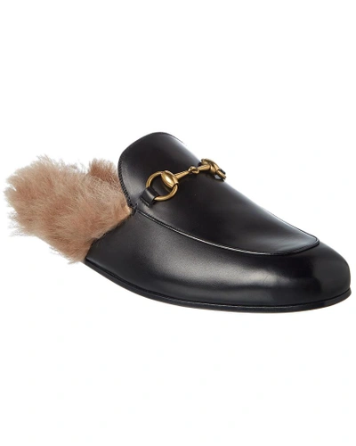 Shop Gucci Princetown Leather Slipper In Black