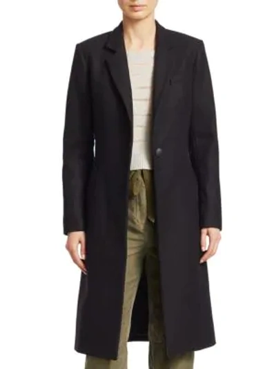 Shop Rag & Bone Daine Wool-blend Top Coat In Black