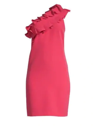 Shop Trina Turk Casa Mexico La Cruz Ruffle Sheath Dress In Pink Pop